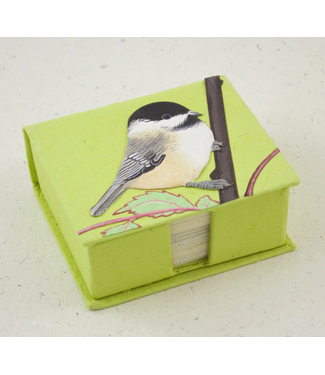 Mr. Ellie Pooh Fair Trade Note Box Chickadee Light Green