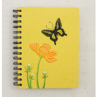 Yellow Butterfly Large Notebook