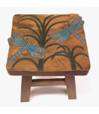 Sea Island Imports, Inc. Dragonfly Wooden Stool