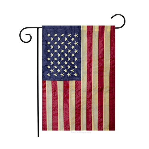 Tea Stained American Garden Flag 