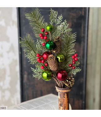 24" Festive Pine Spray