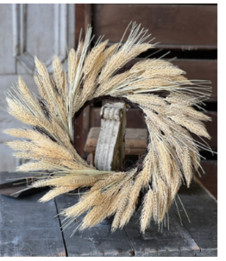 22" Sungold Barley Wreath