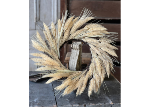  22" Sungold Barley Wreath 