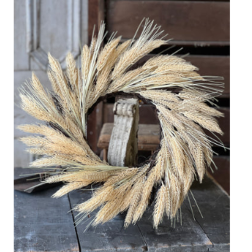  22" Sungold Barley Wreath 