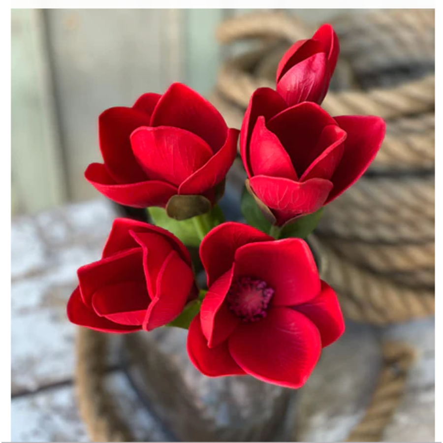 13" Magnolia Bundle Scarlet