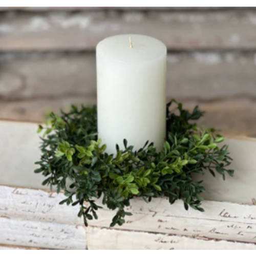  Candle Ring Boxwood Small 8" 