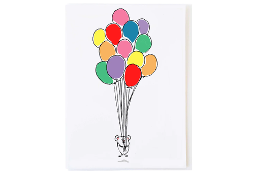  Molly O Mouse with Balloons Birthday Card 