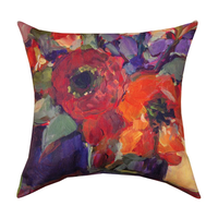 Poppies Square Pillow