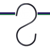 3" Black S Hook