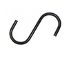 1/4" S Hook/Black/4"
