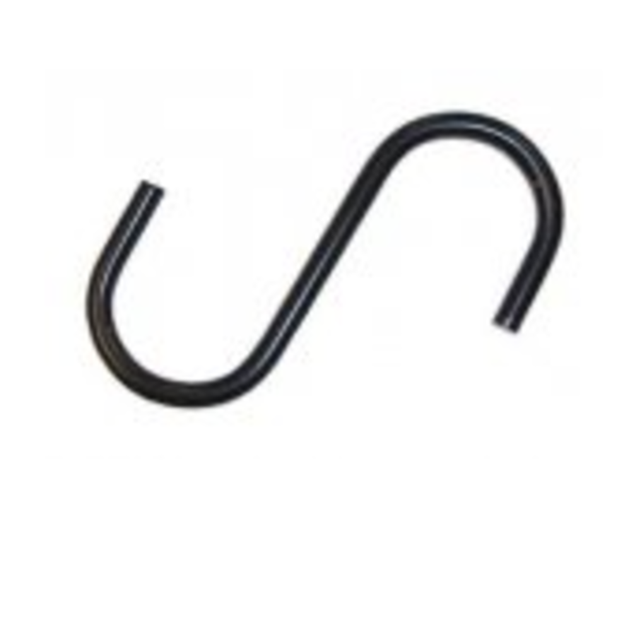 1/4" S Hook/Black/4"