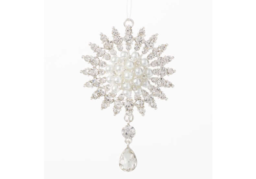  Sullivans White Gem Snowflake Ornament 