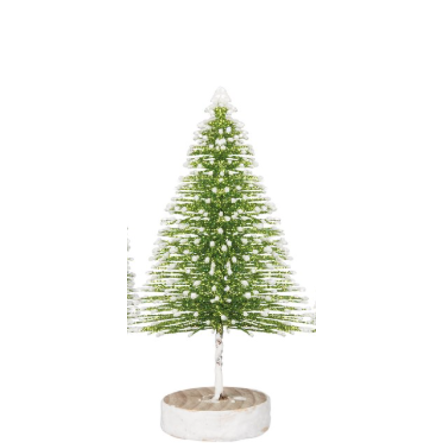 Bottle Brush Green Flocked