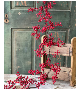 Matte Weatherproof Berry Garland - Bell Farm Shops