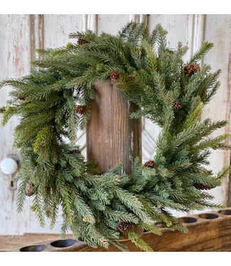 White Spruce Wreath 22"