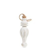 Distressed Wood Finial Ornament