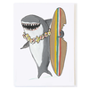 Molly O Surfboard Shark Birthday Card