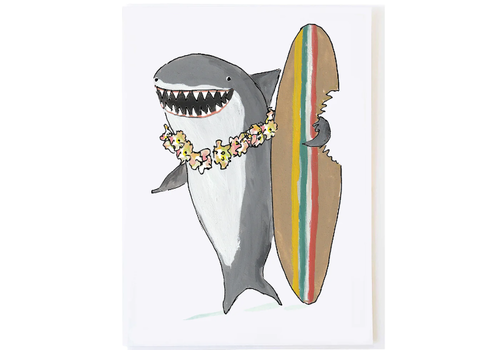 Molly O Surfboard Shark Birthday Card 