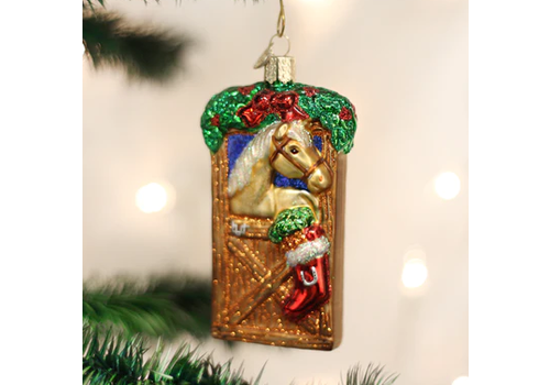  Old World Christmas Horse In Stall Ornament 
