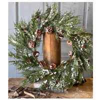Snowy Winter Warm Wreath 26"
