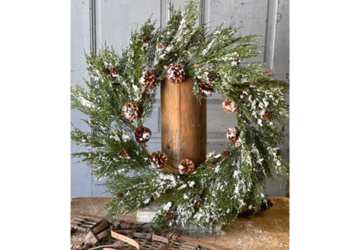  Snowy Winter Warm Wreath 26" 