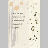 Precious Memories / Cascading Flowers Sympathy Card