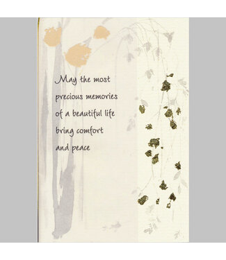 Precious Memories / Cascading Flowers Sympathy Card