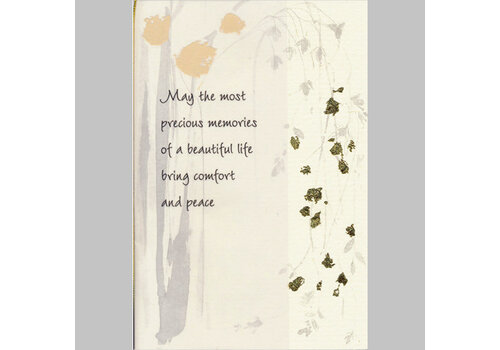  Precious Memories / Cascading Flowers Sympathy Card 