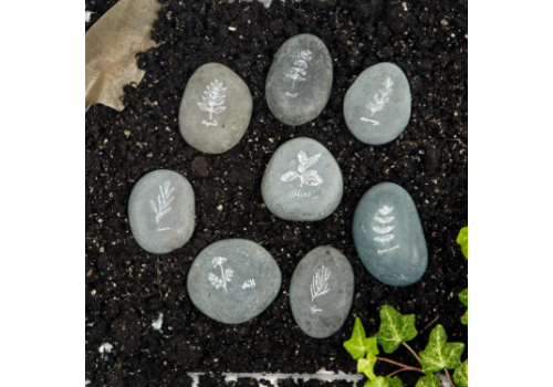  Two's Company Stone Herb Marker 