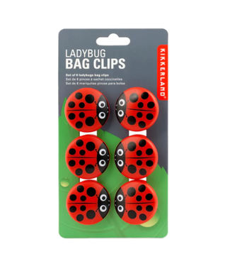 Kikkerland Ladybug Bag Clips