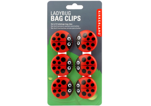  Kikkerland Ladybug Bag Clips 