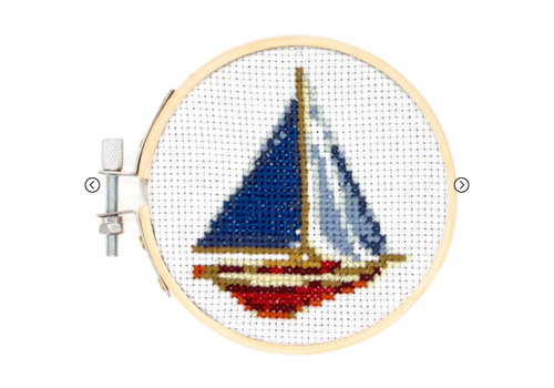  Kikkerland Cross Stitch Embroidery Kit 