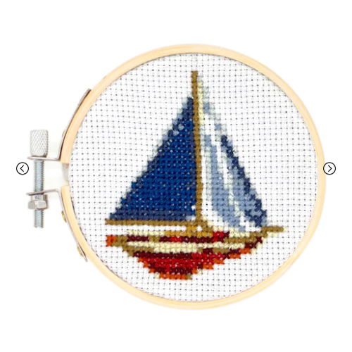  Kikkerland Cross Stitch Embroidery Kit 