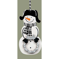 Black and White Snowman Ornament