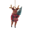 C&F Enterprise Plaid Reindeer Ornament