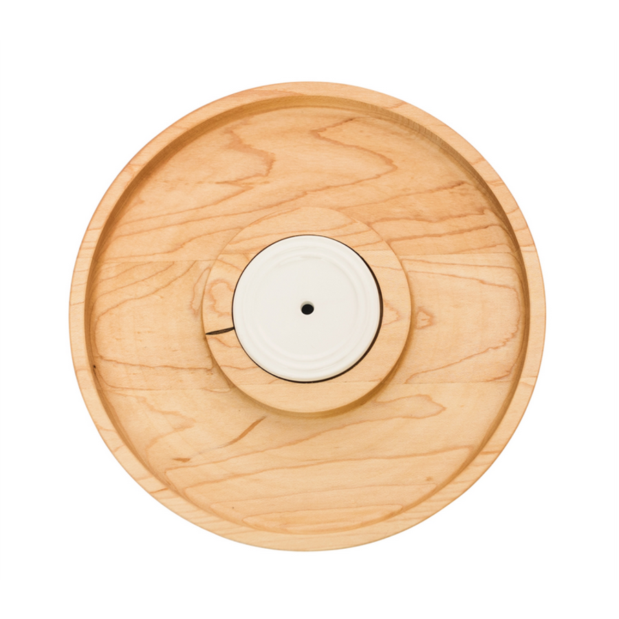 Round Maple Cracker Tray