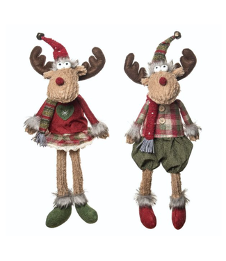 Plush Fuzzy Christmas Moose Sitter
