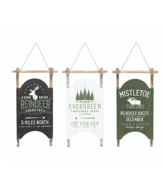 Rustic Sled Sign