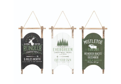  Rustic Sled Sign 