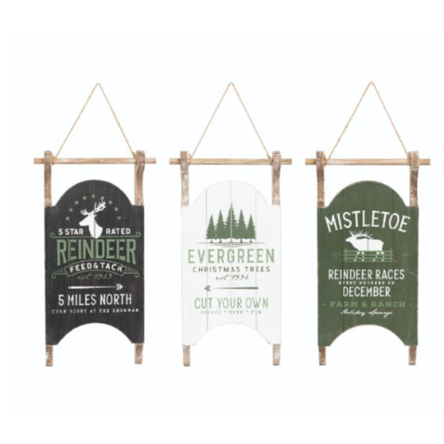 Rustic Sled Sign