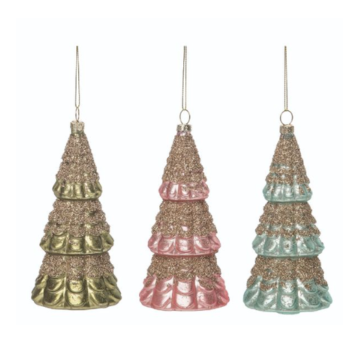  Glass Vintage Tree Ornament 
