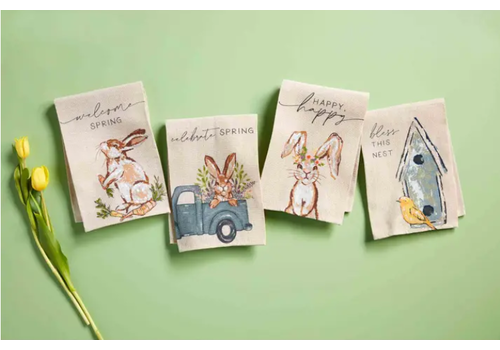 Mud Pie Painted Towels   Mud Pie Painted Towels