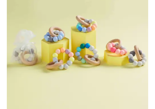  Mud Pie Silicone/Wood Teether 