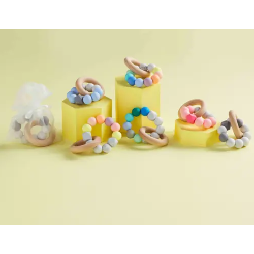  Mud Pie Silicone/Wood Teether 