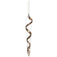 Glass Gold Swirl Ornament