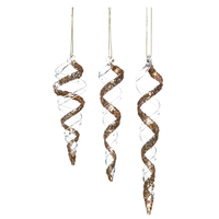 Glass Gold Swirl Ornament
