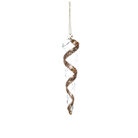 Glass Gold Swirl Ornament
