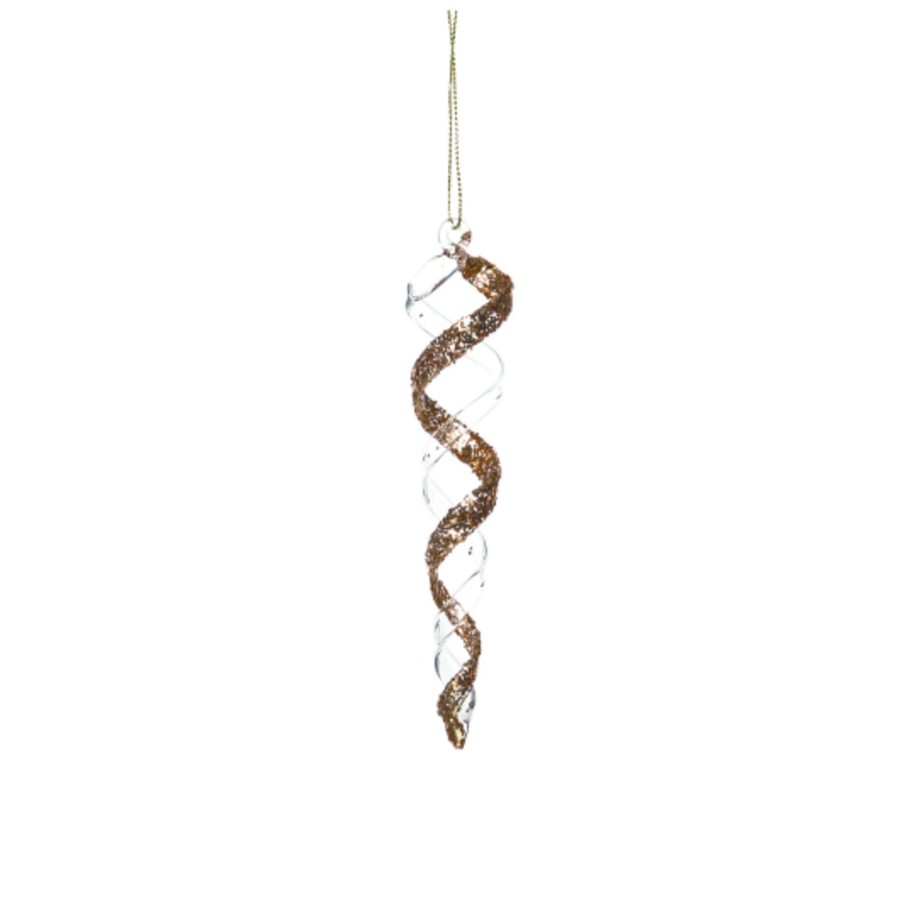 Glass Gold Swirl Ornament