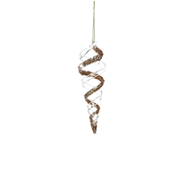 Glass Gold Swirl Ornament