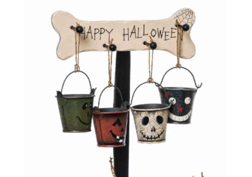 Metal Spooky Mini Bucket Black 